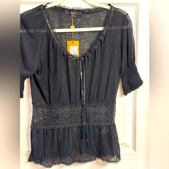 Gucci short-sleeve black top side zipper - Picture 1 of 7